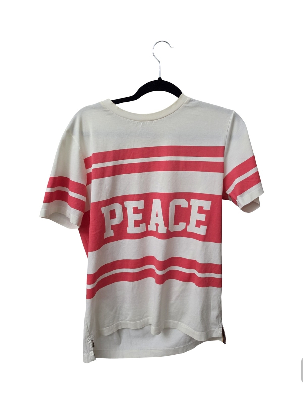 Paul Smith White & Coral 'PEACE' Graphic Short Sleeve Tee